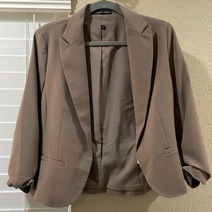 Amanda & Chelsea Taupe Brown Tailored Blazer Jacket